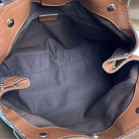 GUCCI Monogram Sukey Medium Brown Shoulder Bag